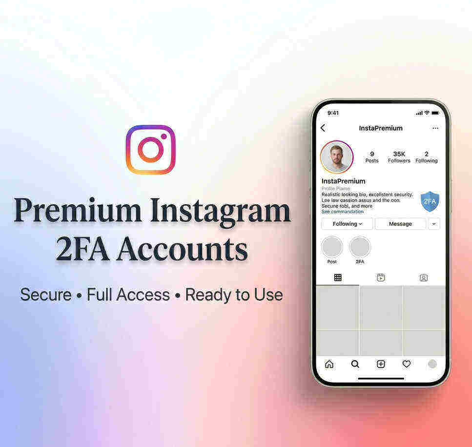Instagram New Fresh 2FA Account Mail access and full setup with Mix Follower.